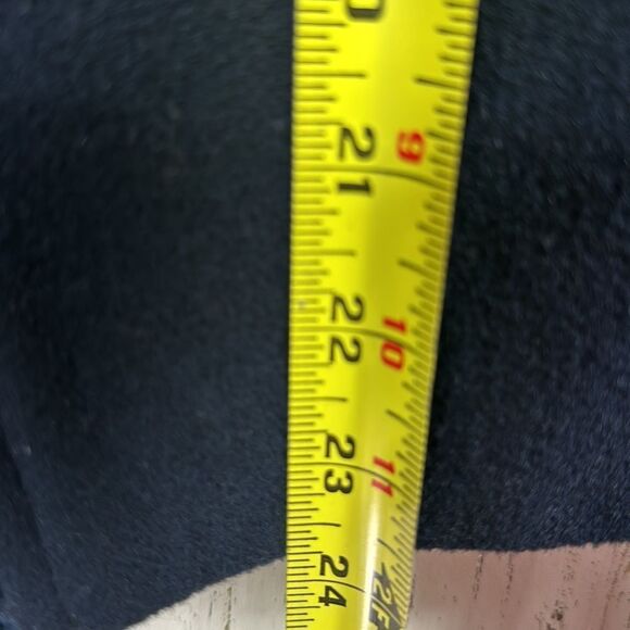 American Eagle Outfitters Asymmetrical Wool Blend Navy Blue Zip Moto Jacket - Picture 16 of 16